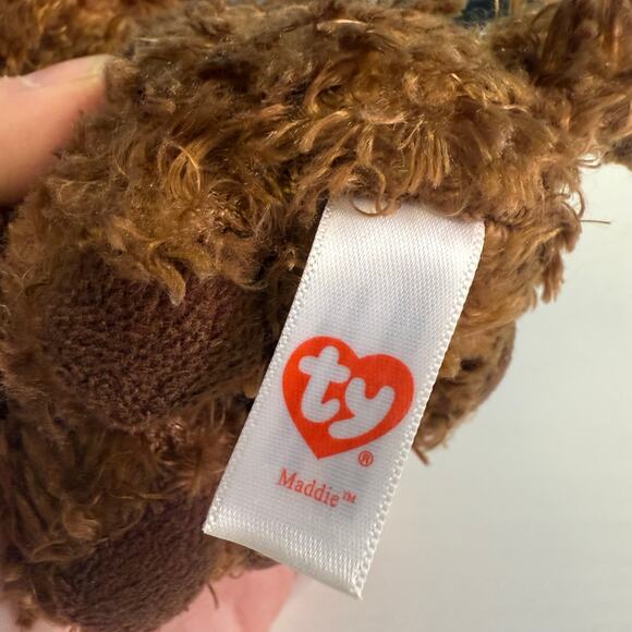 TY Beanie Boo Maddie Dog 6” Plush • Brown Poodle EUC Collectible Toy - Picture 5 of 5